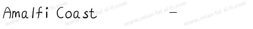 Amalfi Coast手写英文字体转换